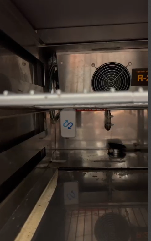 Sensor inside an under-counter unit