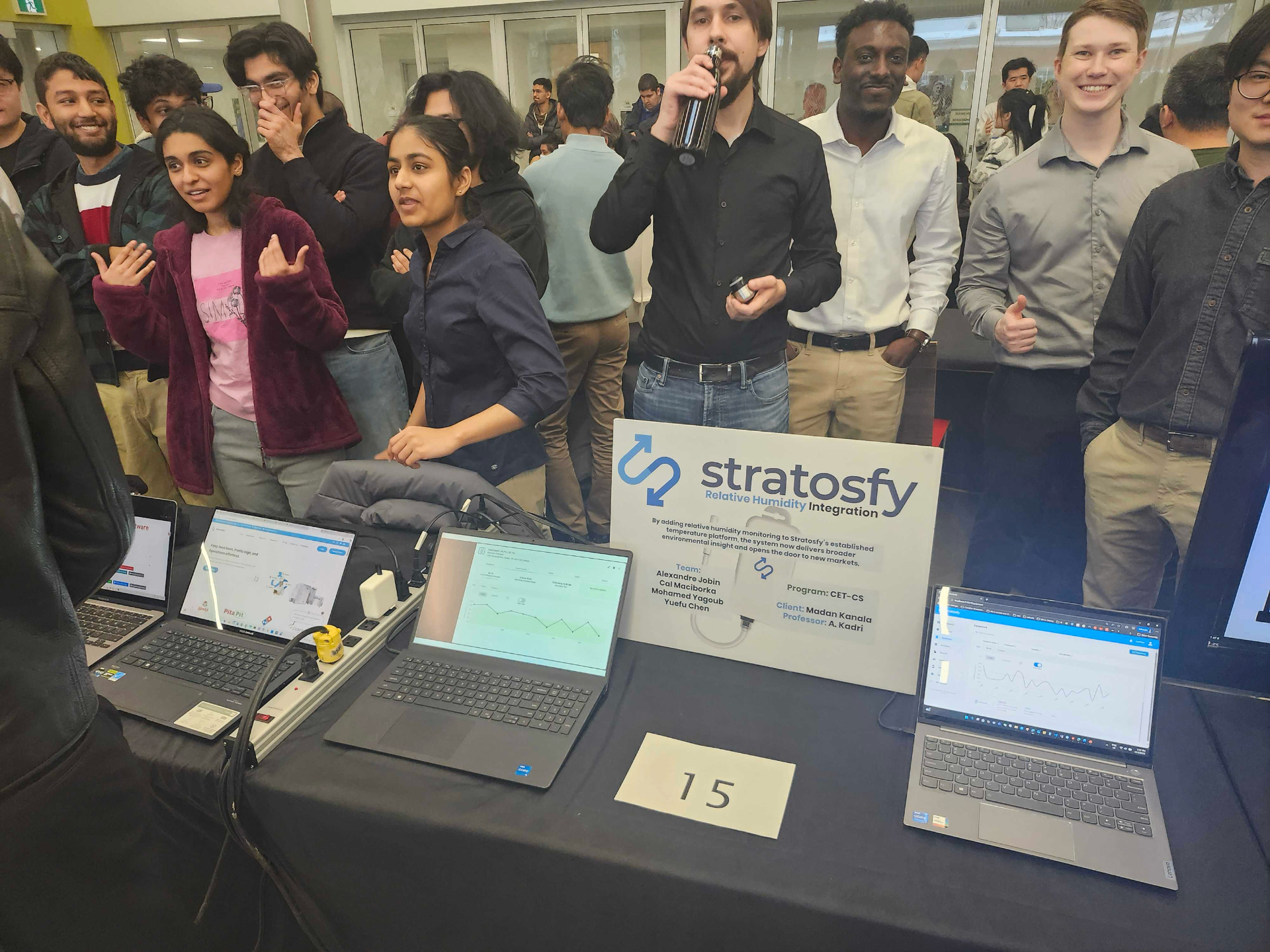 Stratosfy team at an industry showcase
