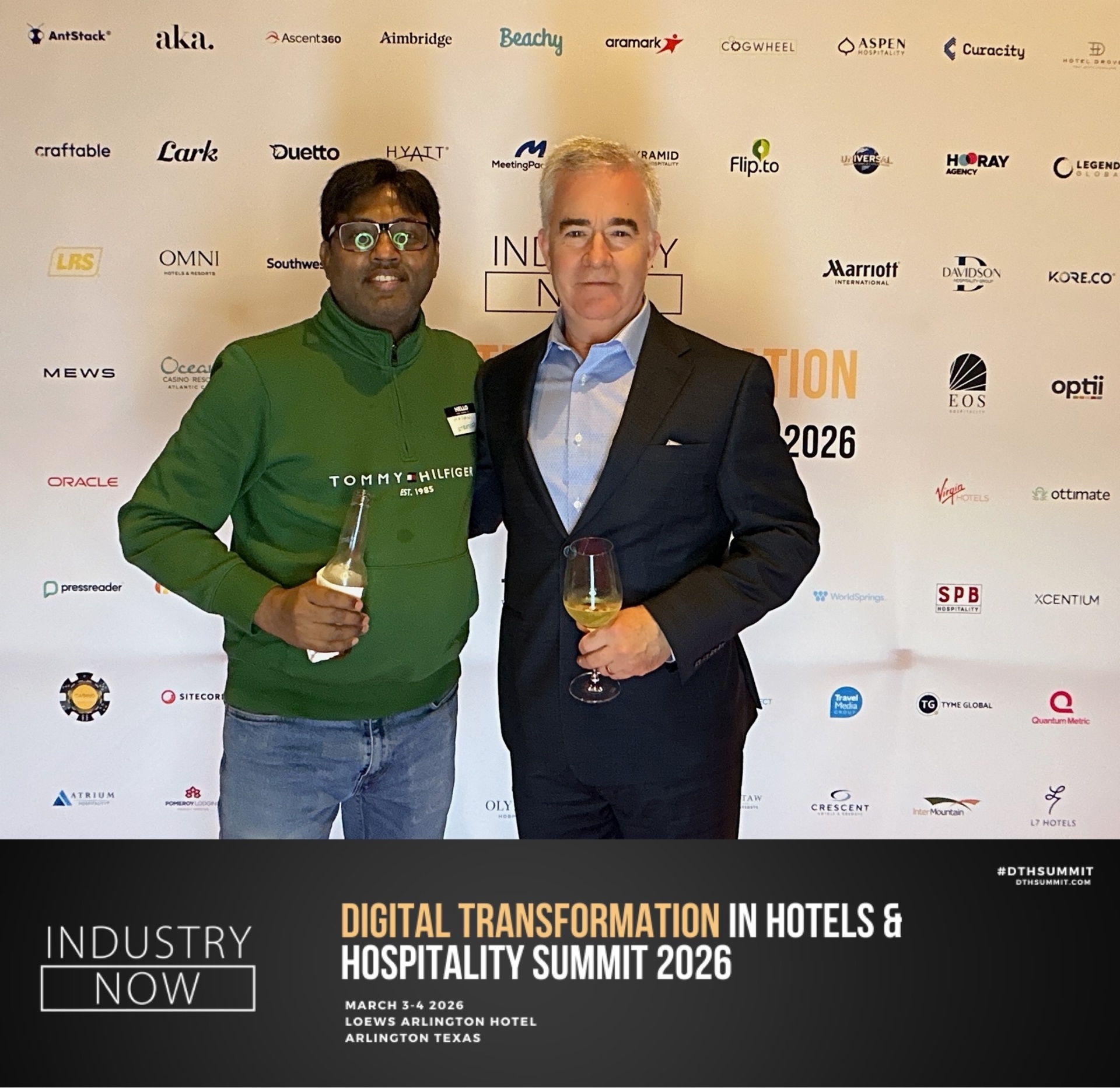 Madan Kanala and Greg Maloney at an industry summit
