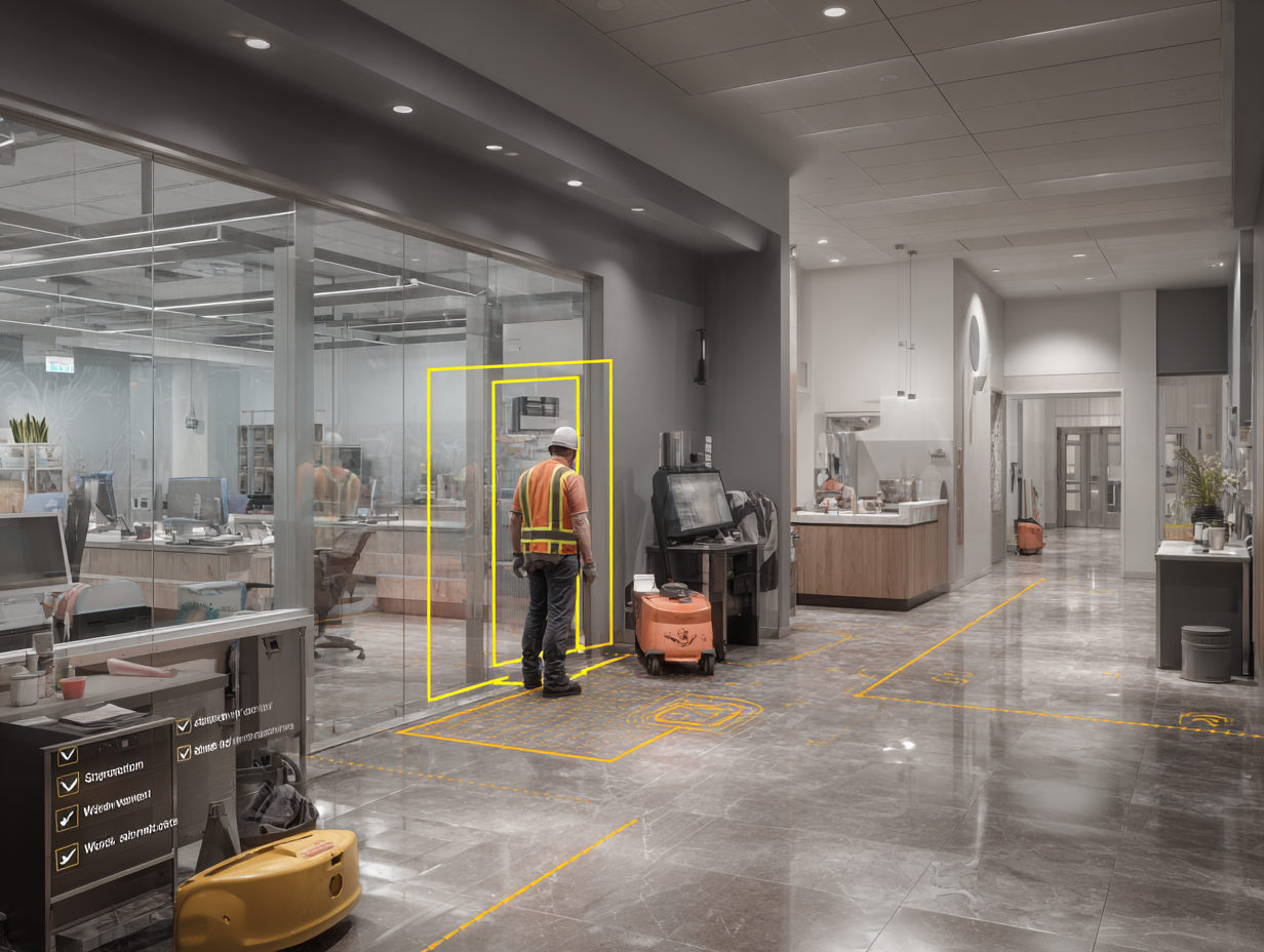 Frontline worker verified through proximity intelligence in a real environment